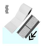 70x230mm Etikett-rechteckig-K76-Papier Antique creme-250-Stk